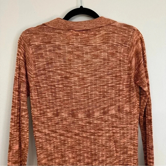 L Space Aria Dress V-Neck Long Sleeve Rust Sweater Dress with Collar Sz XL NWT - Picture 6 of 9